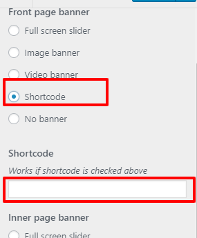 Shortcode Banner